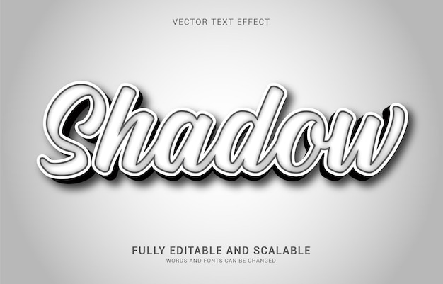 Editable text effect Shadow style