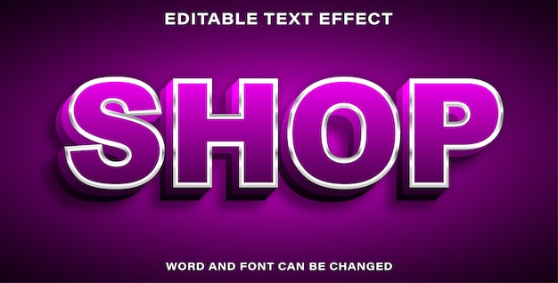 Editable text effect shop