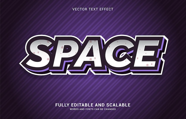 Editable text effect Space style can be use to make Title