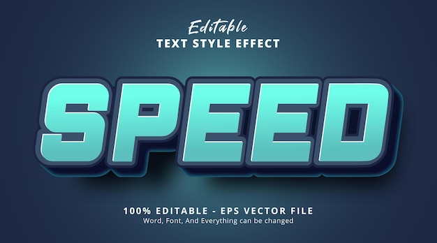 Editable text effect, Speed text on modern headline style effect