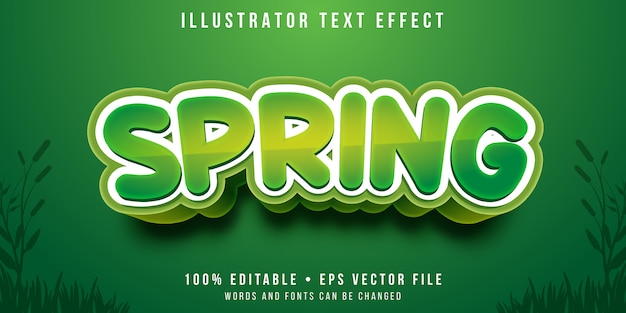 Editable text effect - spring time style