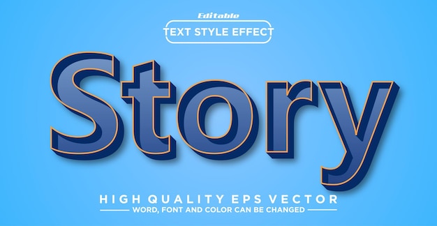 Editable text effect Story theme style