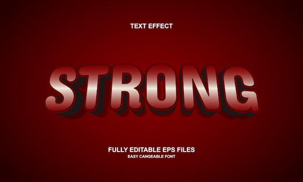 editable text effect strong