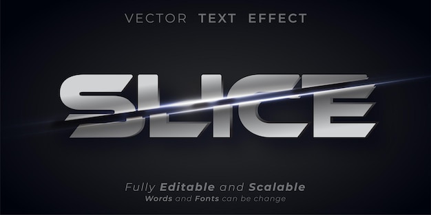 Editable text effect style slice concept