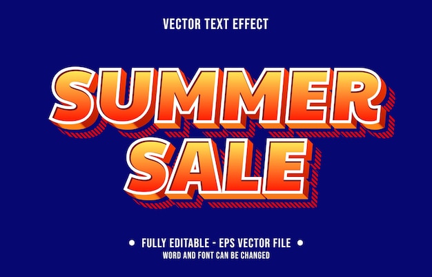 Editable text effect summer sale discount style