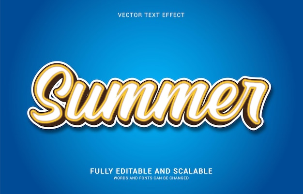 Editable text effect Summer style can be use to make Title