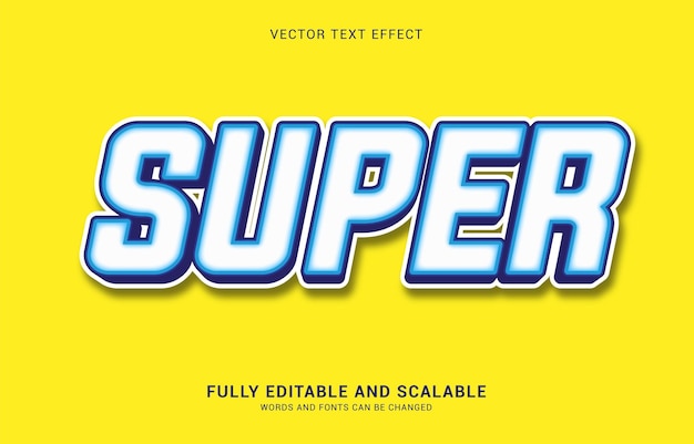 Editable text effect Super style can be use to make Title