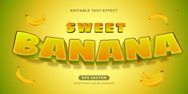 Editable Text Effect Sweet Banana Style