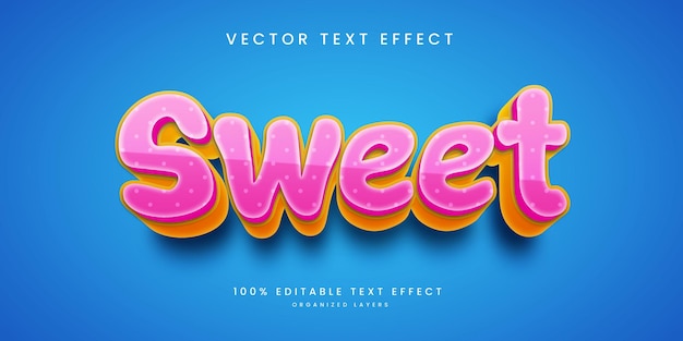 Editable text effect in Sweet Style 