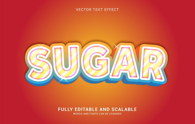 Editable text effect Sweet Sugar style can be use to make Title