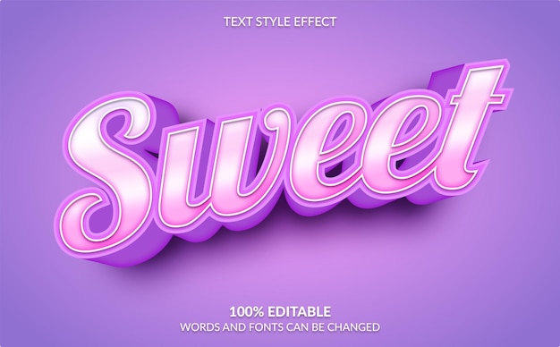 Editable Text Effect Sweet Text Style