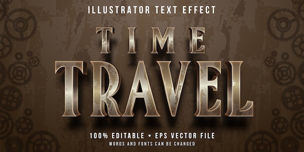 Editable text effect - time traveler style