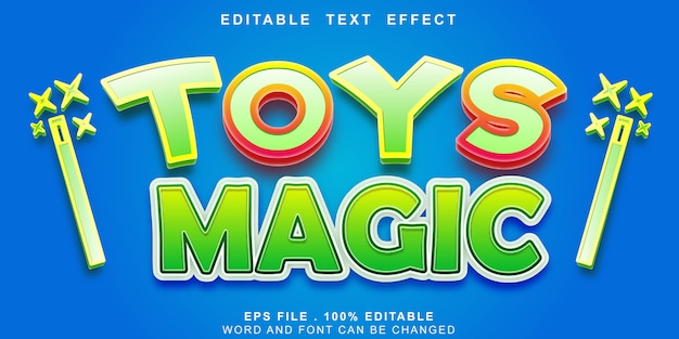 Editable text effect toys magic 3d