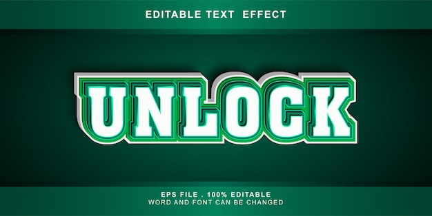 Editable text effect unlock