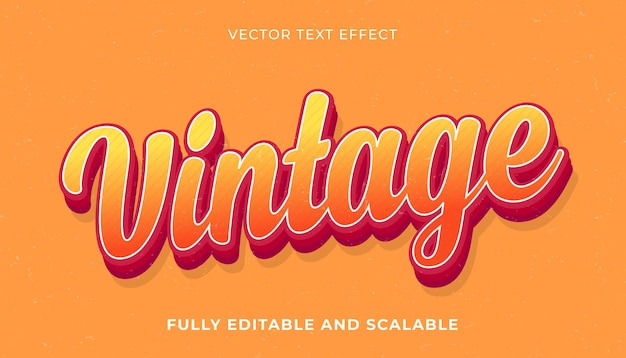 Editable text effect vintage yellow background