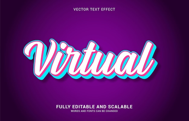 Editable text effect Virtual style can be use to make Title