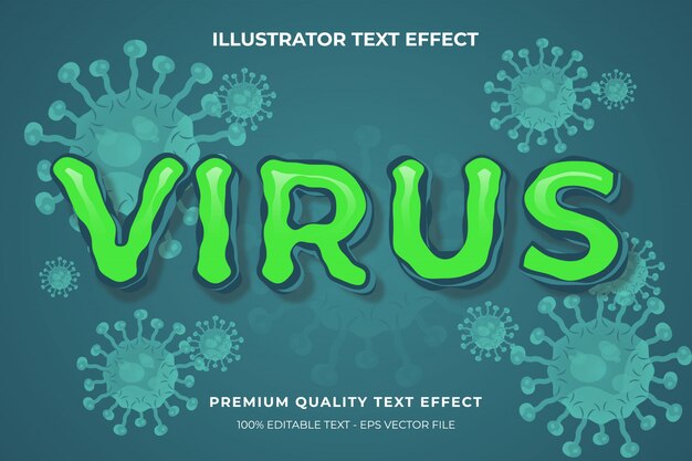 Editable text effect - Virus text style Premium 