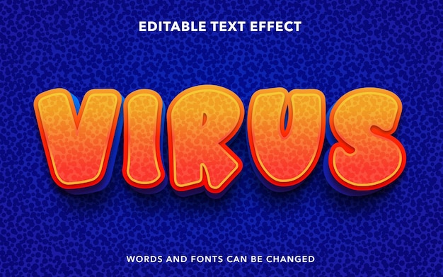 Editable Text Effect for Virus