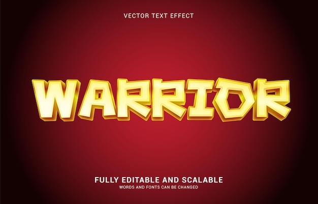 Editable text effect Warrior style can be use to make Title