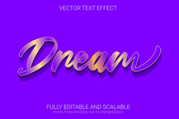 Editable text effect with gradient color text style