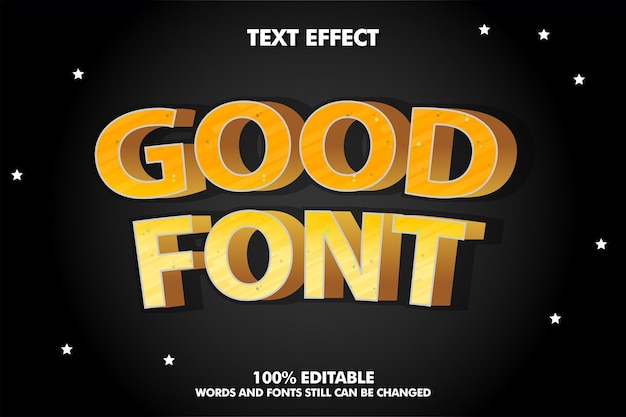 Editable text effect