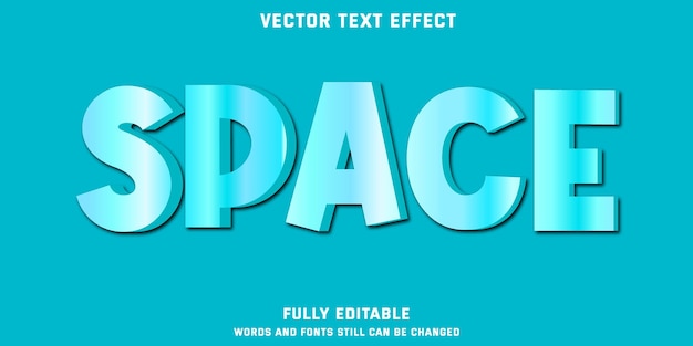 Editable text effect