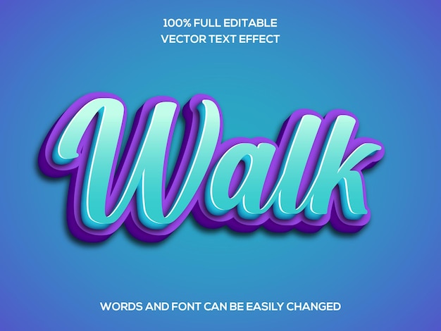 Editable text effect