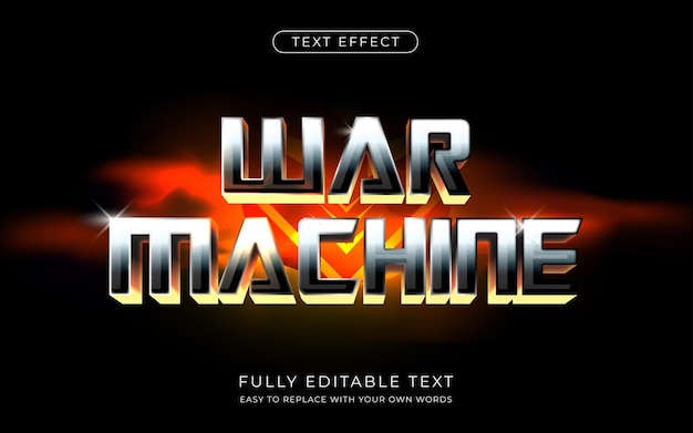 Editable text effectDark steel cinematic style