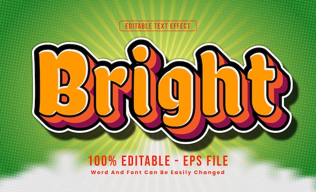 Editable text effects Bright words and fonts can be changed