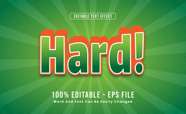 Editable Text Effects Hard Words and fonts can be changed