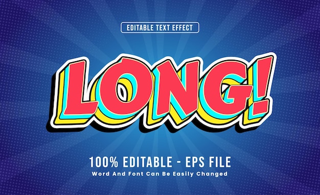 Editable Text Effects long Words and fonts can be changed