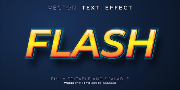 Editable text flash with 3d style effect suitable for promotion banner and poster