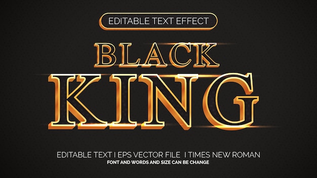 Editable Text Gold Black King