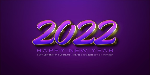 Editable text number happy new year 2023 luxury purple design