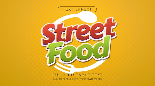 Editable text street food badge