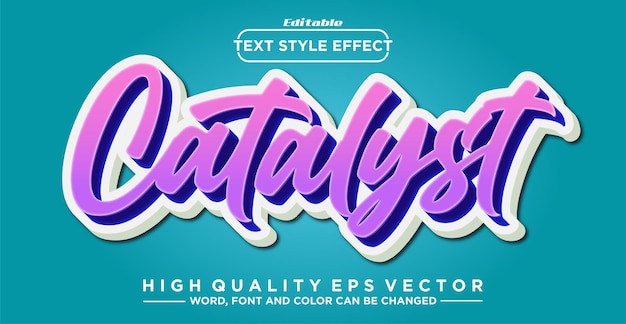 Editable text style effect Catalyst theme style