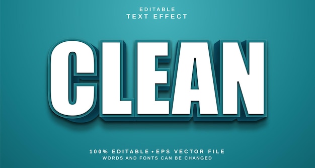 Editable text style effect Clean text style theme