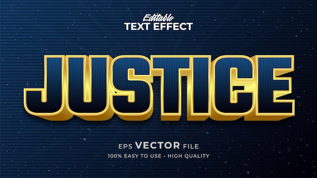 Editable text style effect - Retro Justice text style theme