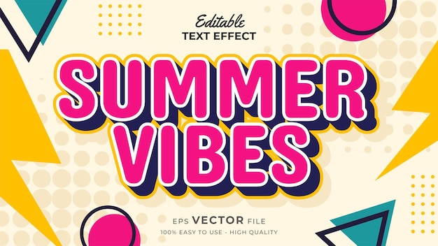 Editable text style effect retro old school cartoon text in groovy style theme