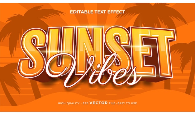 Editable text style effect Summer Time