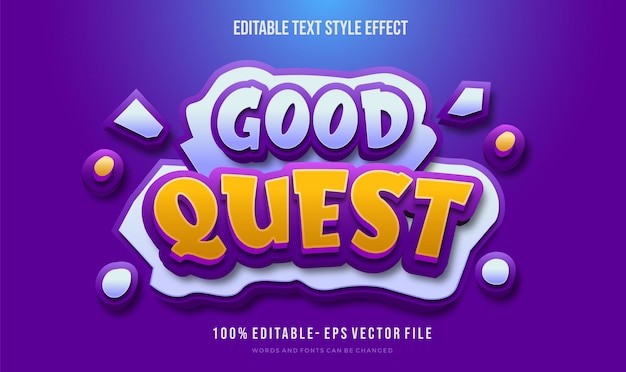 editable text style fancy with mobile game theme. Vector Illustration