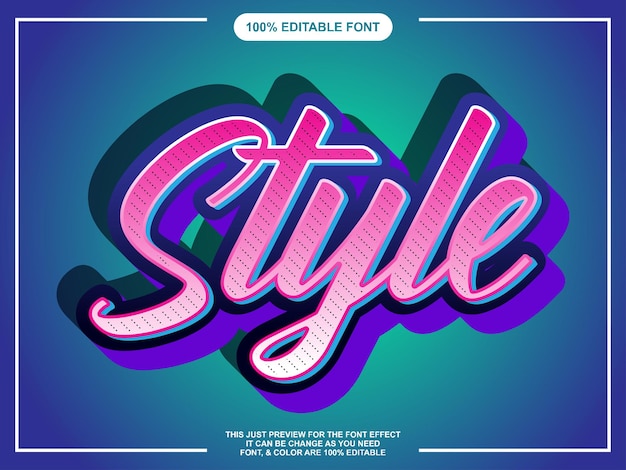 Editable Text Style Font Effect