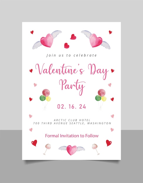 Editable Valentine Party Invitation Valentine Party Invitation Party Invite