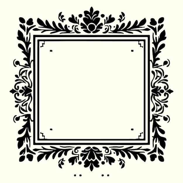 Editable vintage photo frame isolated empty background