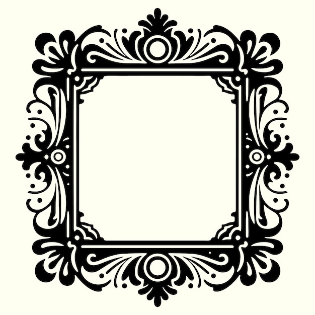 Editable vintage photo frame isolated empty background