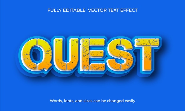 Editablestylish text effect or quest luxury and elegant text style