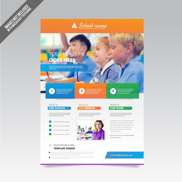 Education flyer template