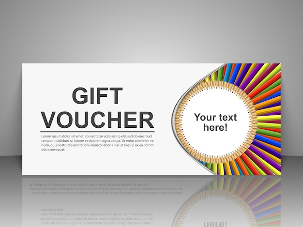 Education gift voucher template .