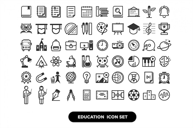 Education icon set