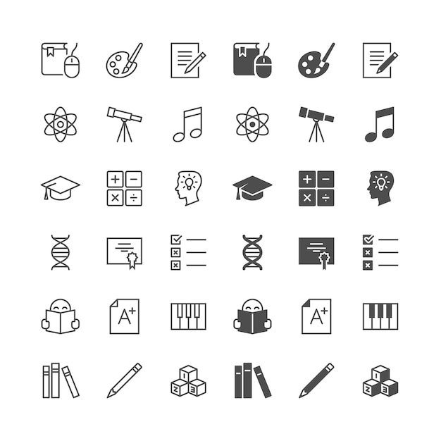 Education icons included normal and enable state